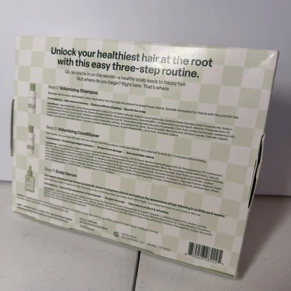 DIVI - Healthy Hair Goals - 3-Step Hair & Scalp Health Kit - 3 Piece Set NIB - Picture 2 of 4